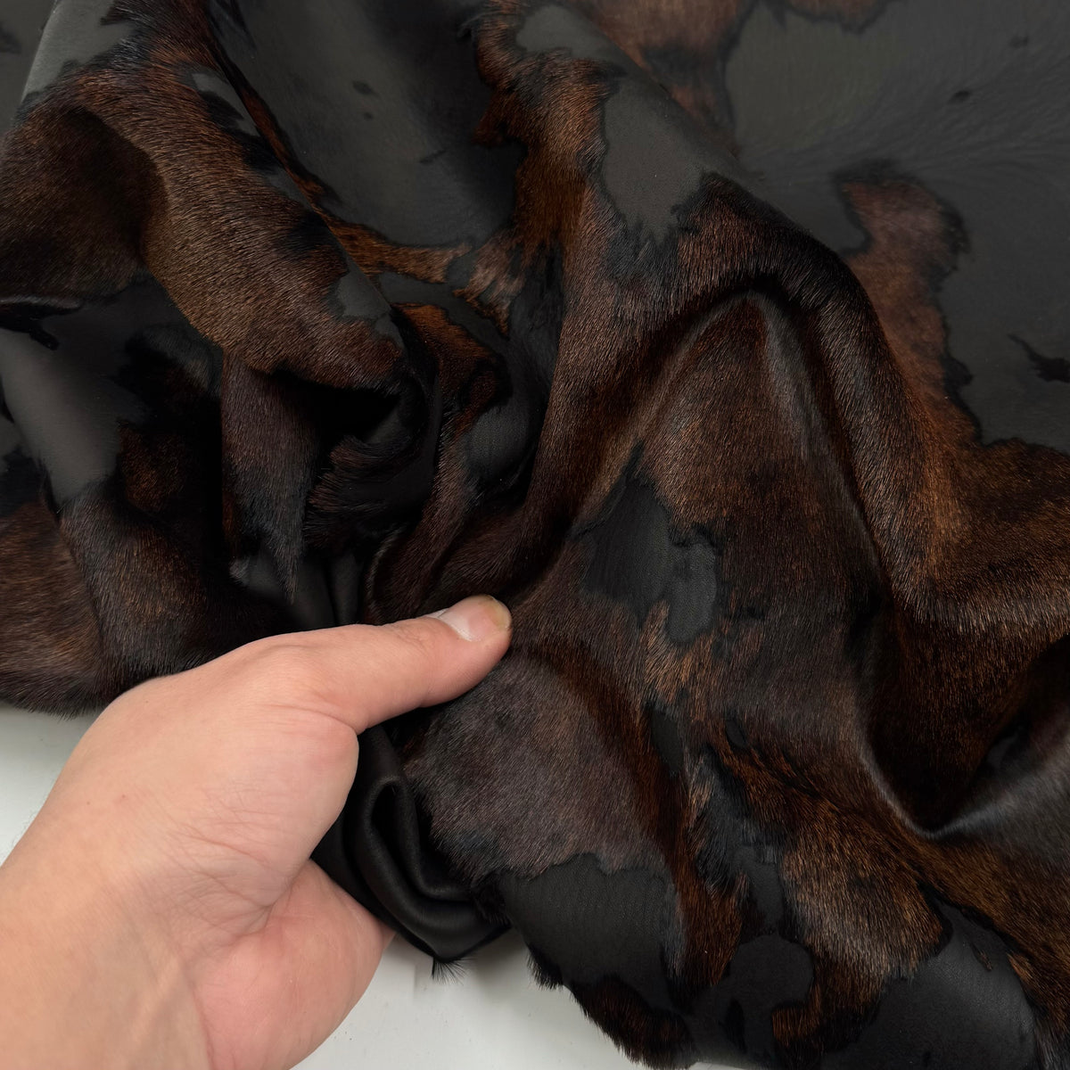 Rust Hair-on Acid-Wash Baby Calf
