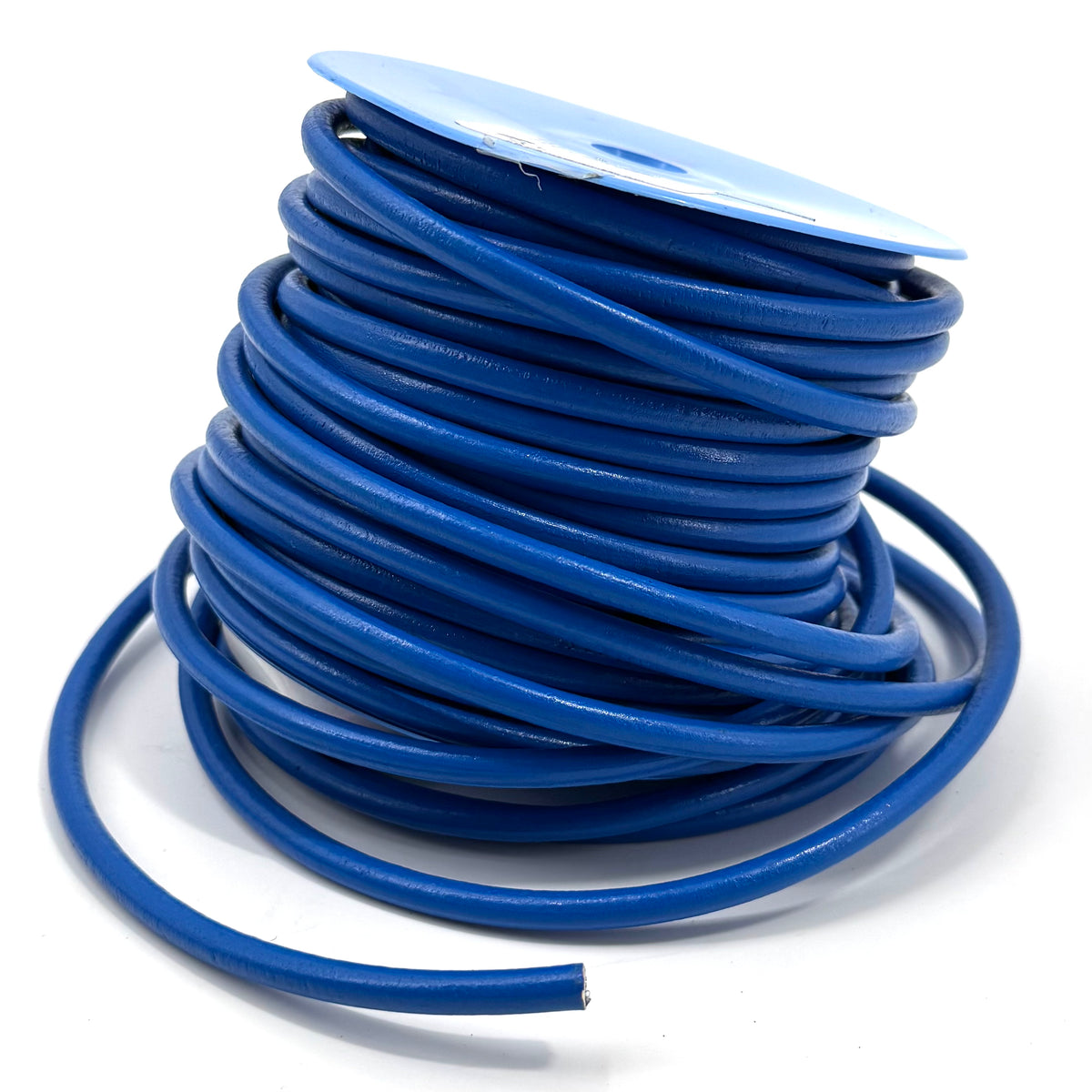 Electric Blue Leather Cord | 1 mm to 6 mm | Ships in 2 weeks