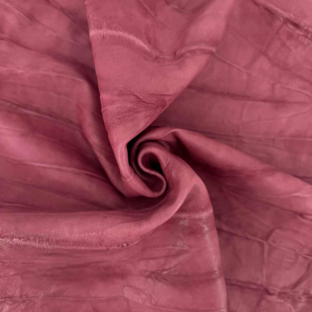 Ribes Pink Melo Lamb leather in a rich, bold pink shade, perfect for unique designer projects – District Leathers.