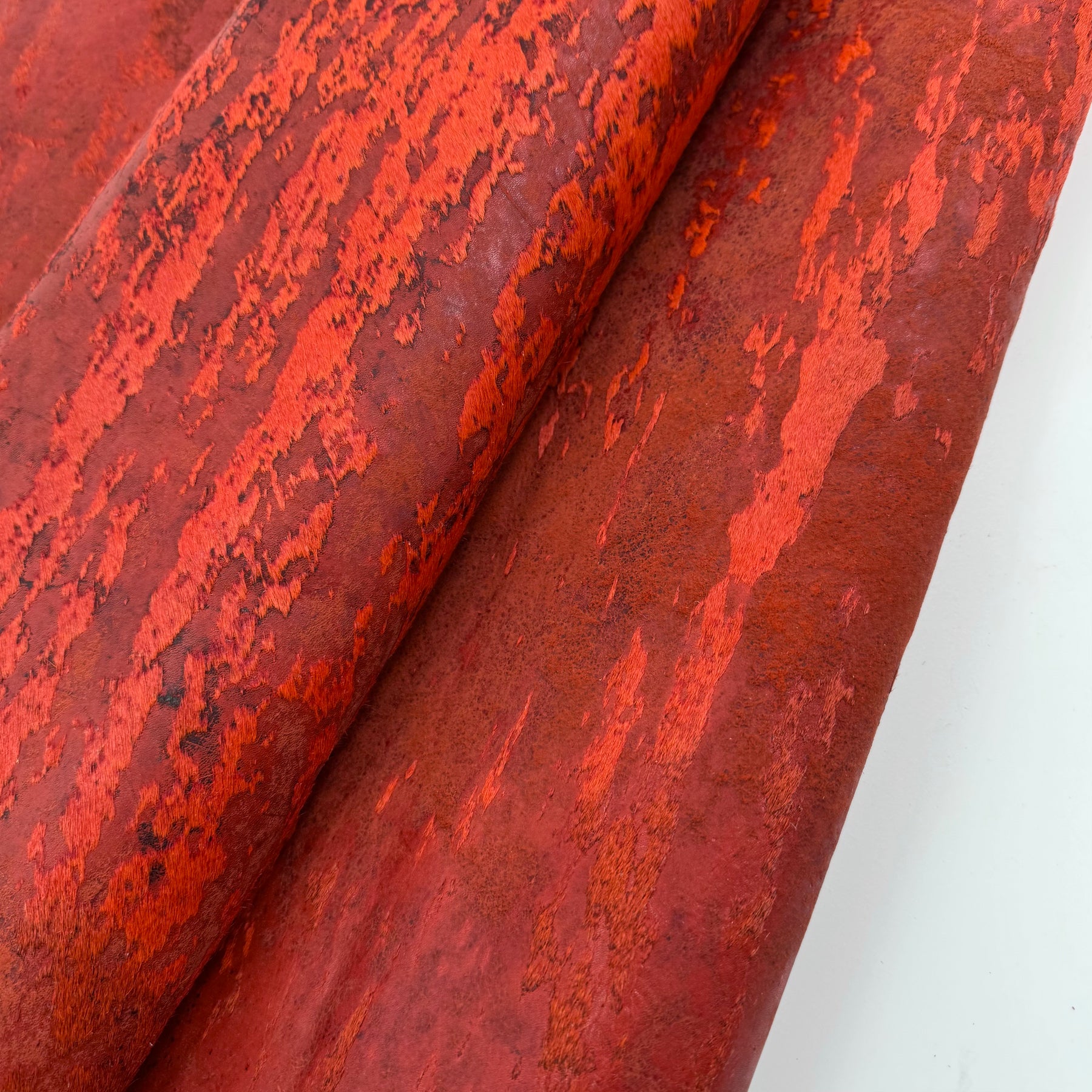 Only 3 Available | Fall Sunset Van Gogh Acid Distressed Hair-On Cow