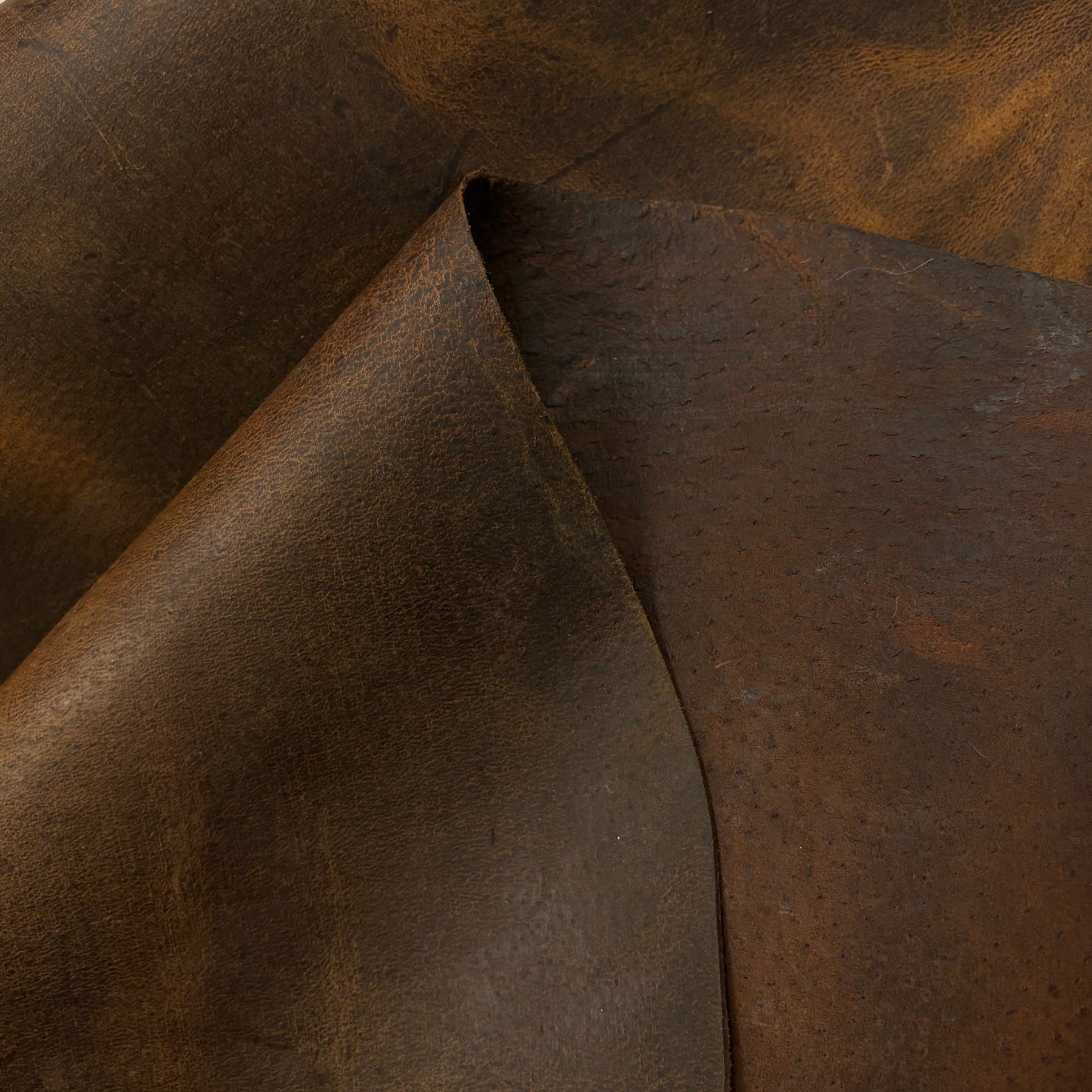 Waxy Distressed Boar Leather Hide | Made in America