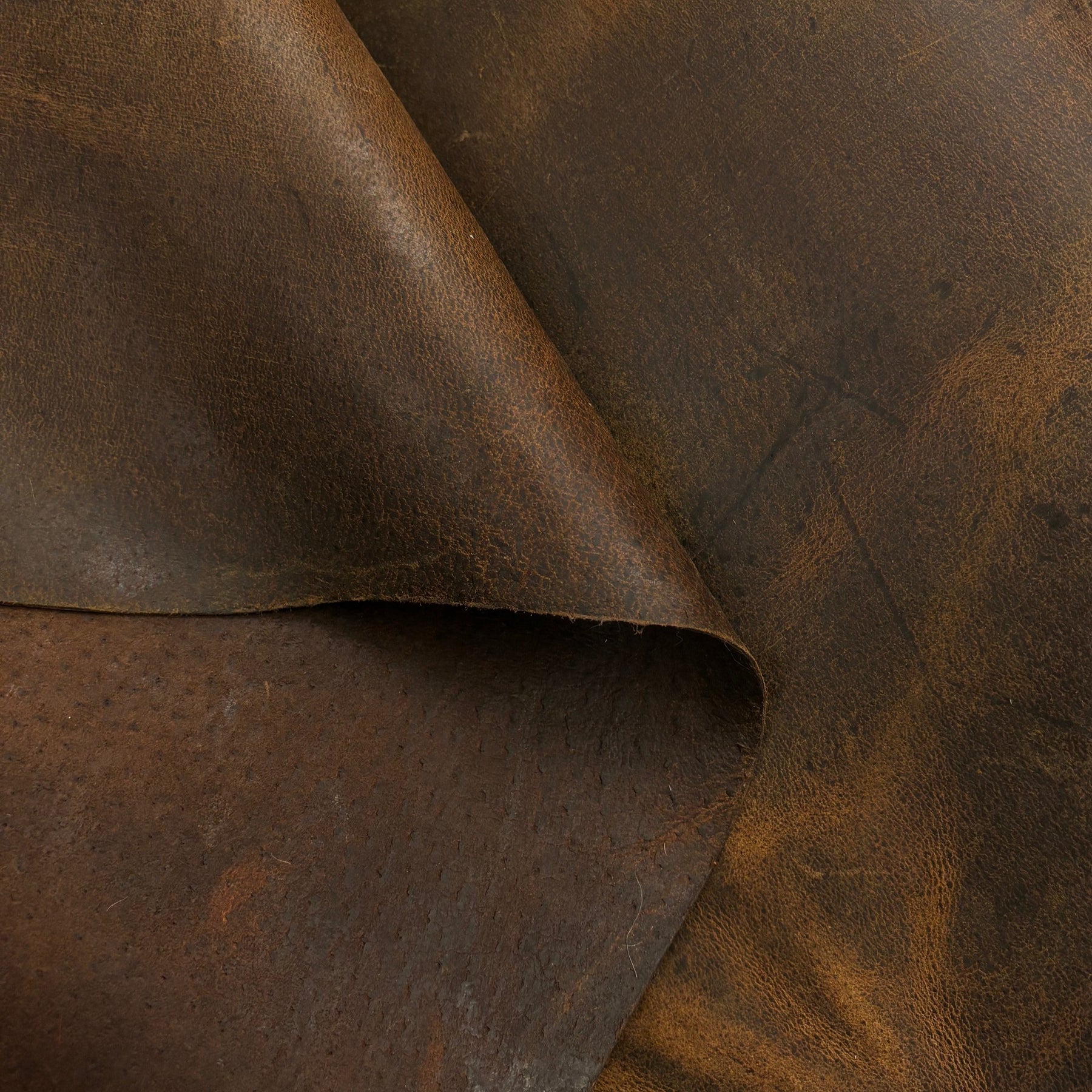 Waxy Distressed Boar Leather Hide | Made in America