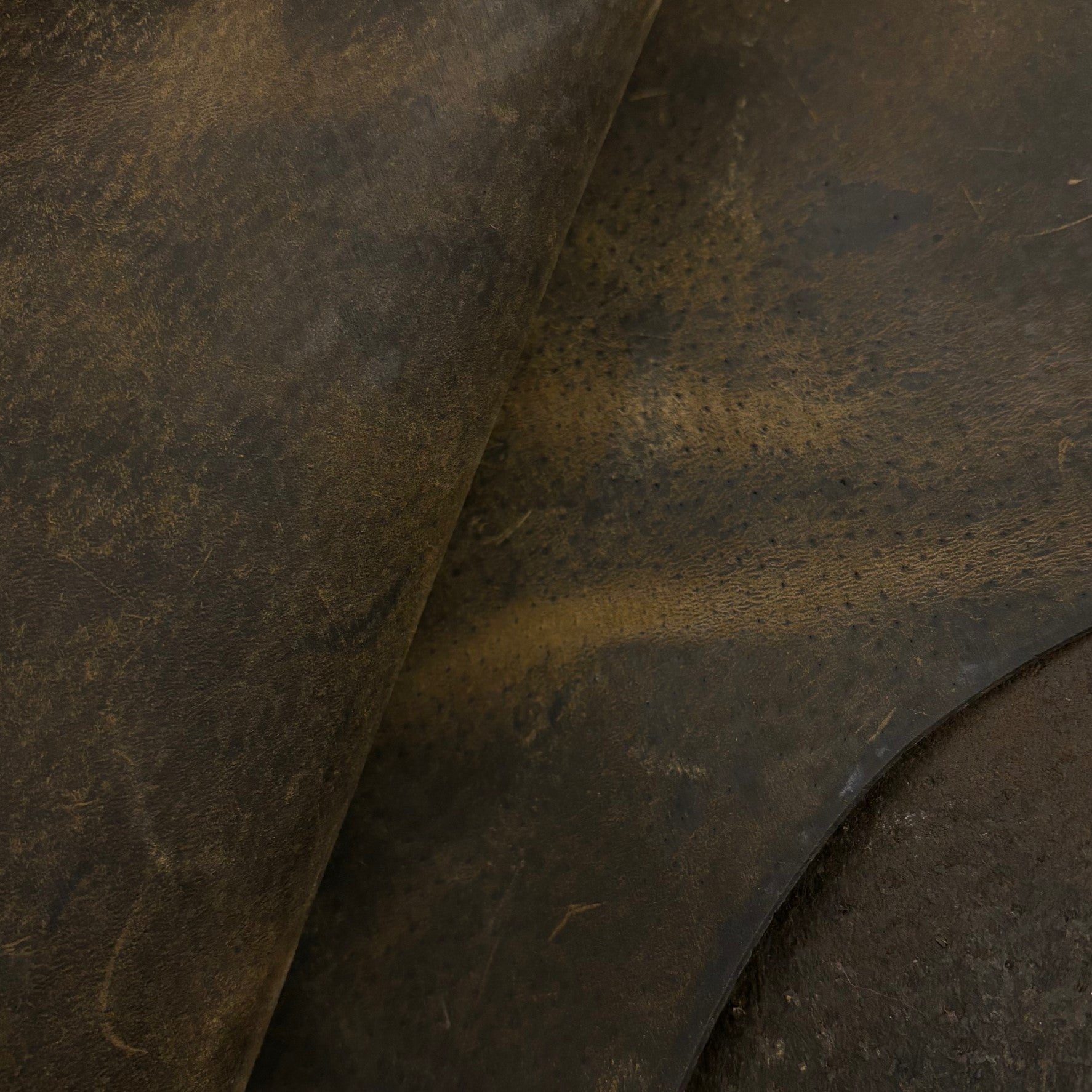 Waxy Distressed Boar Leather Hide | Made in America