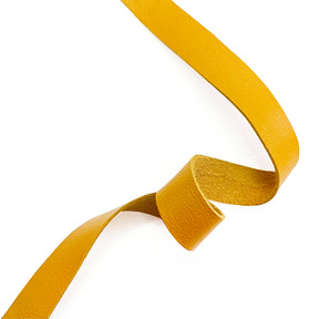 Raw Edge Leather Trim | Yellow