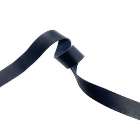 Raw Edge Leather Trim | Navy