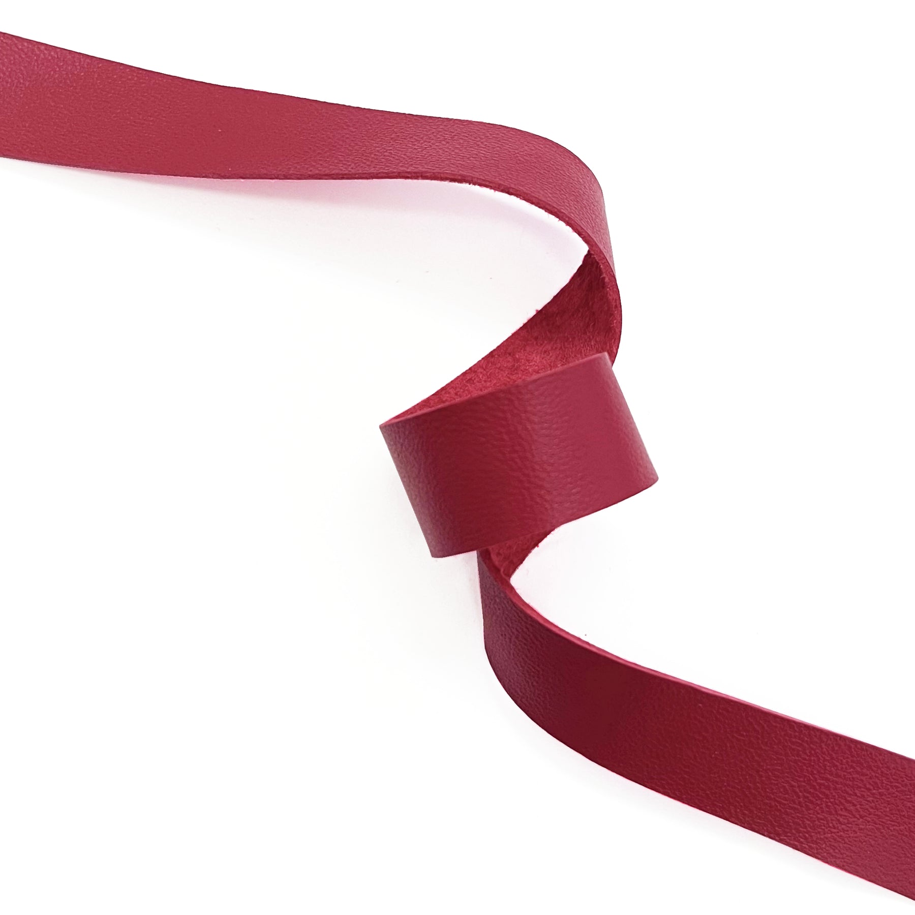 Raw Edge Leather Trim | Red