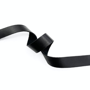 Raw Edge Leather Trim | Black