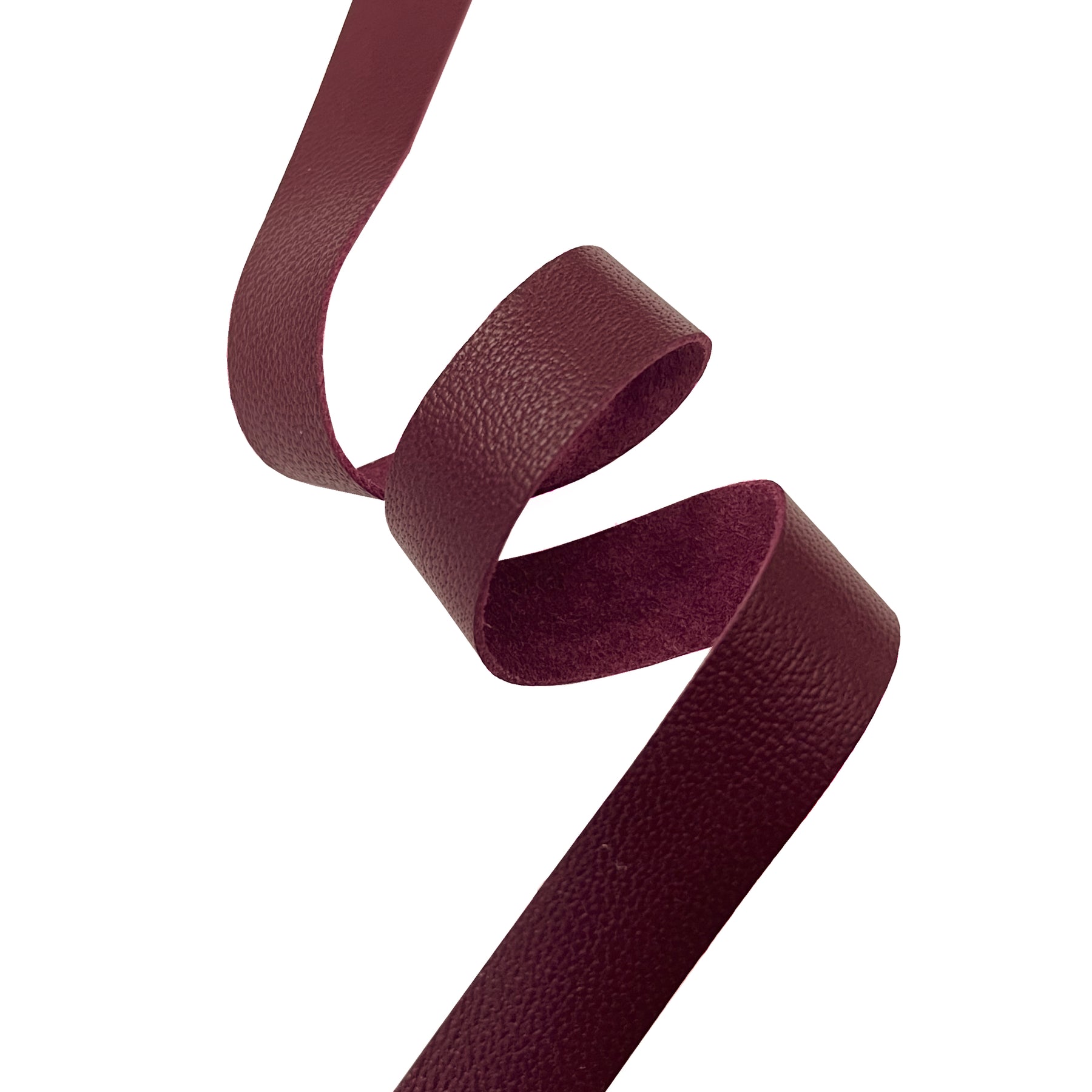 Raw Edge Leather Trim | Burgundy