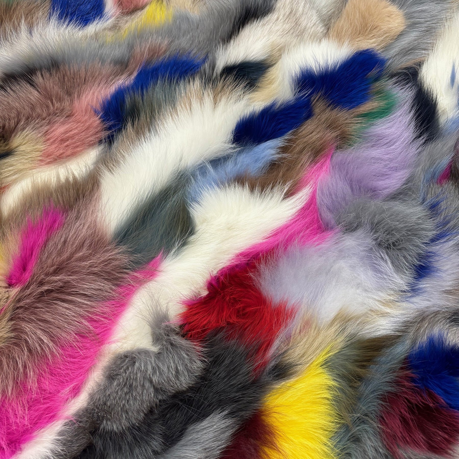 Genuine Fox Fur Plate | Multicolor