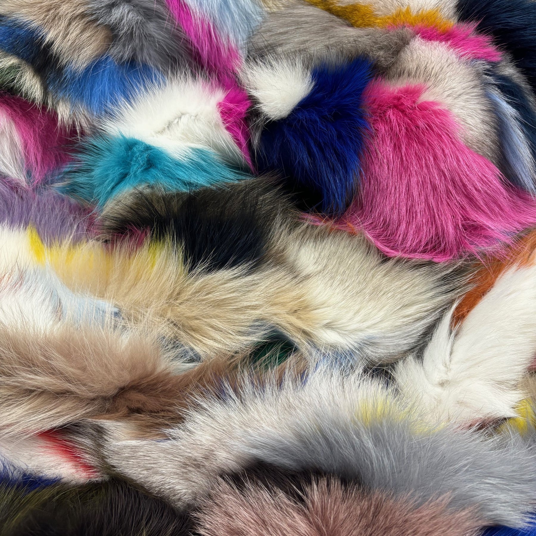 Genuine Fox Fur Plate | Multicolor