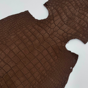 Nubuck Wild American Alligator Cognac | 39 cm | SALE