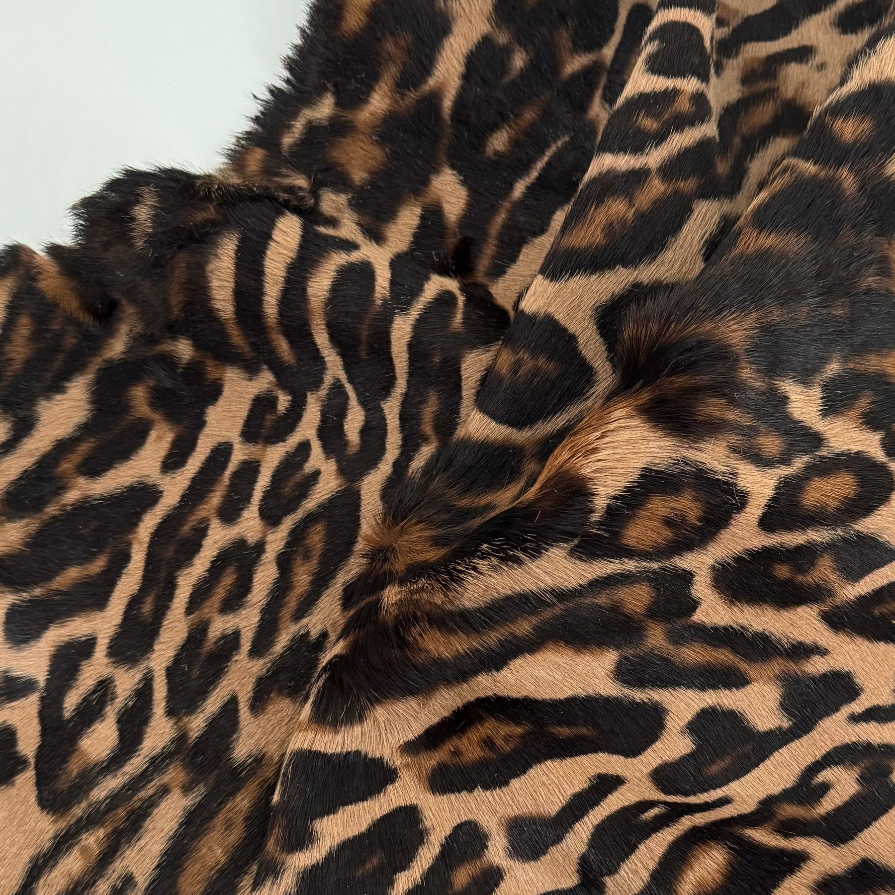 Leopard Hair-On Calf Cavalino with Longer Hair