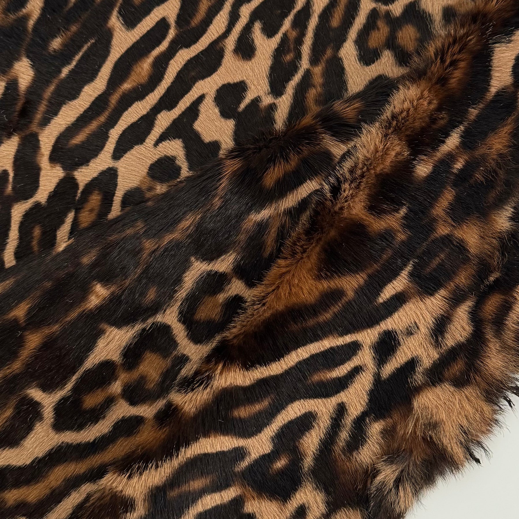 Leopard Hair-On Calf Cavalino with Longer Hair