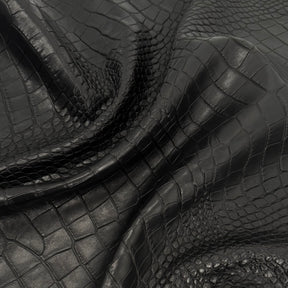 Italian Veg-Tan Crocodile Embossed Lamb Leather