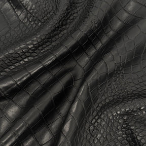 Italian Veg-Tan Crocodile Embossed Lamb Leather