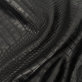 Italian Veg-Tan Crocodile Embossed Lamb Leather