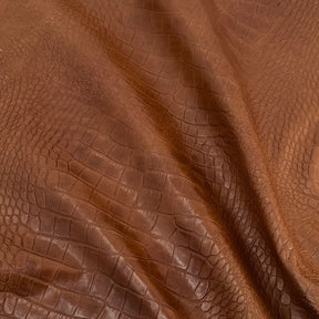 Italian Veg-Tan Crocodile Embossed Lamb Leather