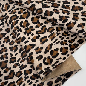 Italian Hair-On Leopard Print Cow Hide | Short Hair