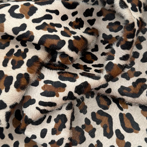 Italian Hair-On Leopard Print Cow Hide | Short Hair