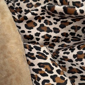 Italian Hair-On Leopard Print Cow Hide | Short Hair