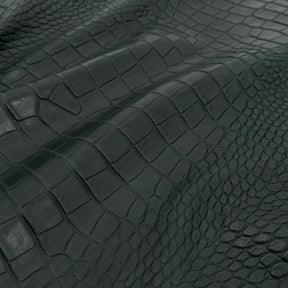 French Veg-Tan Crocodile Embossed Lamb Leather