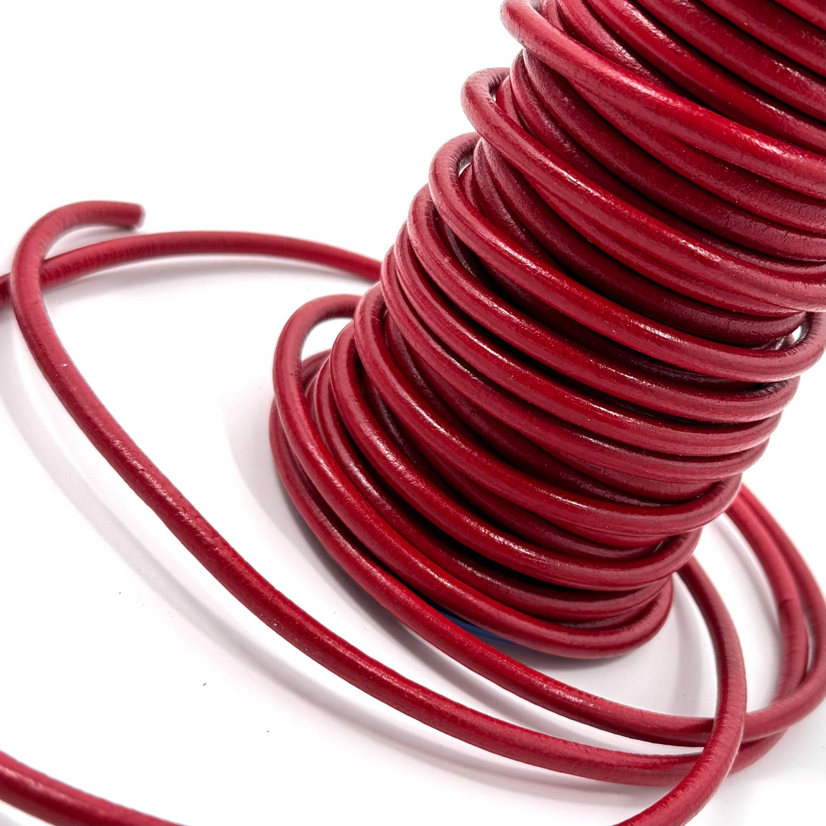 Lipstick Red Leather Cord | 1mm to 6mm | Ships in 3 weeks