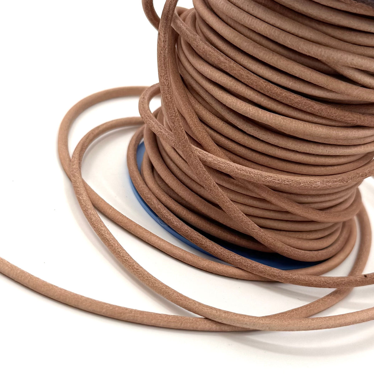 Natural Undyed Leather Cord | 1mm to 6mm | Ships in 3 weeks