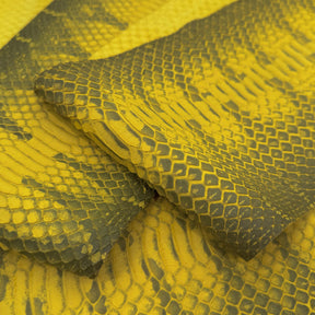 Yellow Genuine Elaphe Snakeskin | SALE