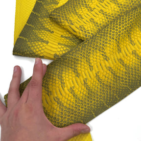 Yellow Genuine Elaphe Snakeskin | SALE