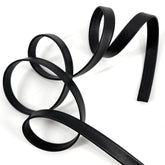 1/2 Inch Double Fold Black Nappa Lamb Trim
