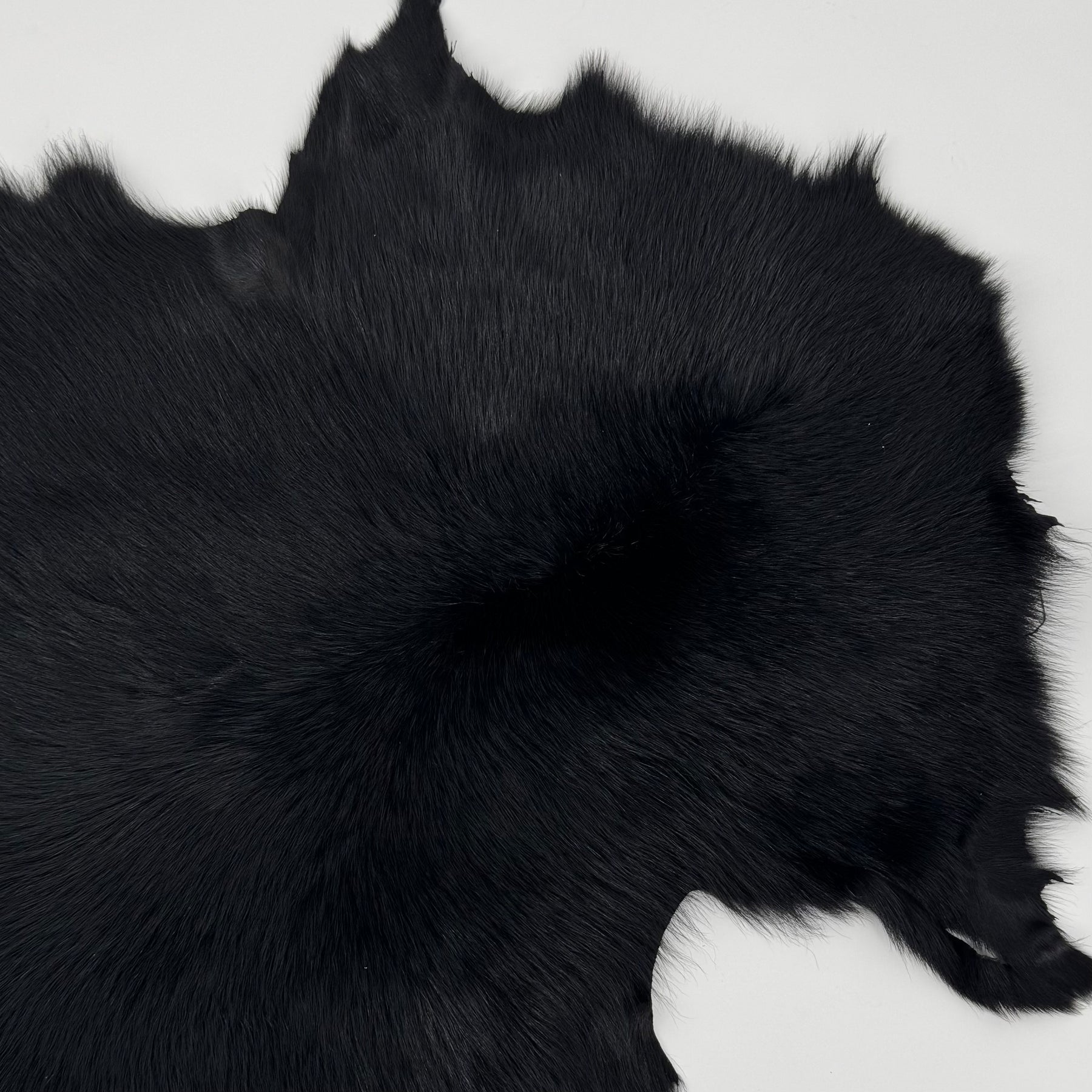 Black Toscana Shearling Long Hair Hide