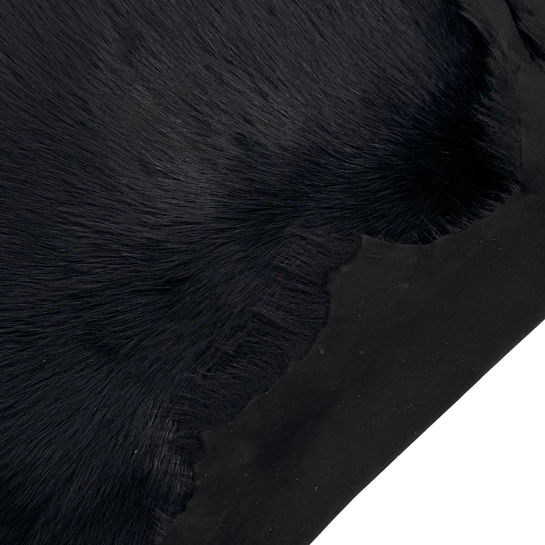 Black Toscana Shearling Long Hair Hide