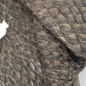 Stone Grey Pirarucu Fish Leather