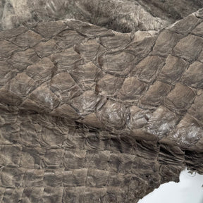 Stone Grey Pirarucu Fish Leather