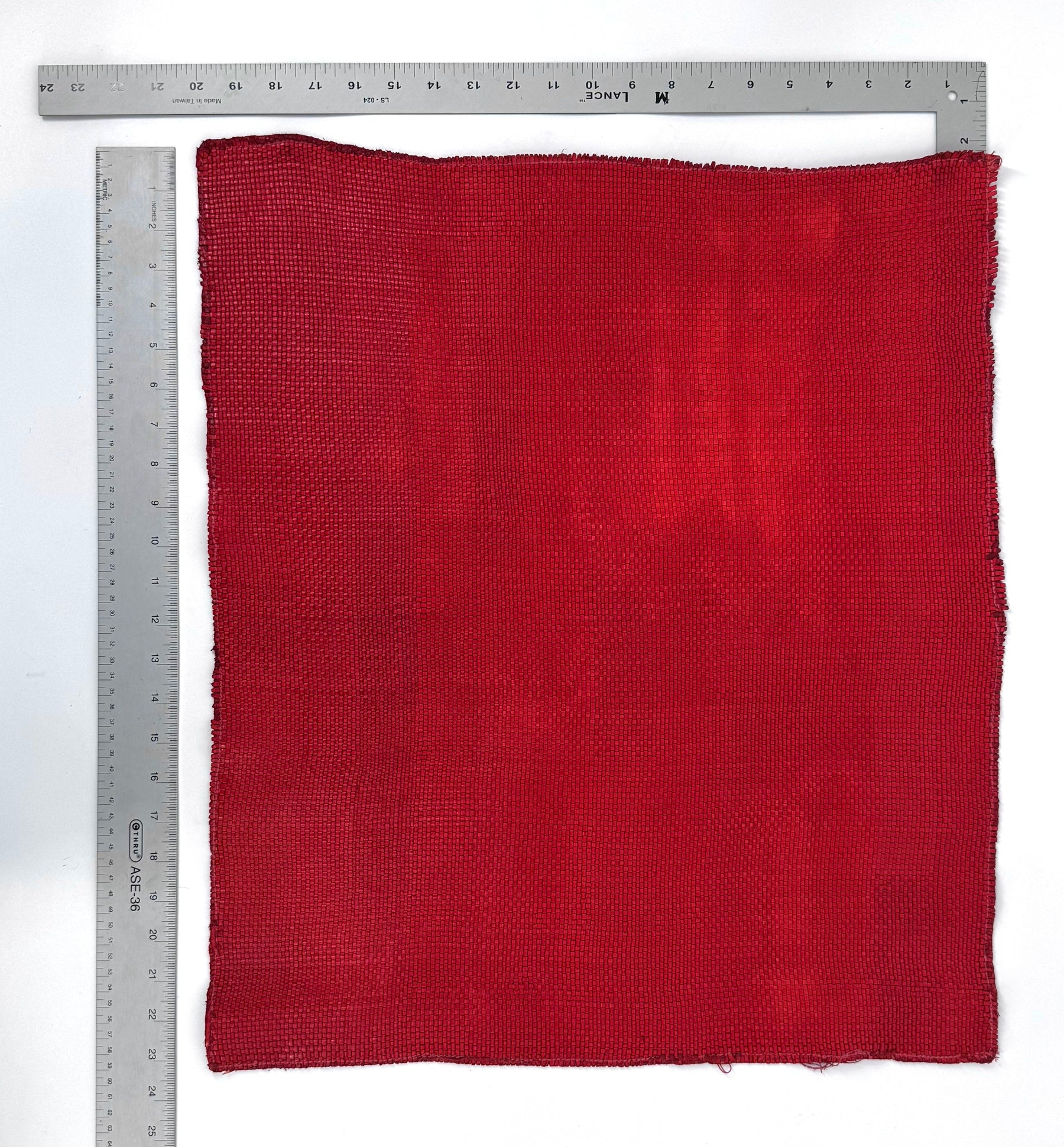 Red Basket Weave Woven Panel (20" by 23") only 4 Available | SALE