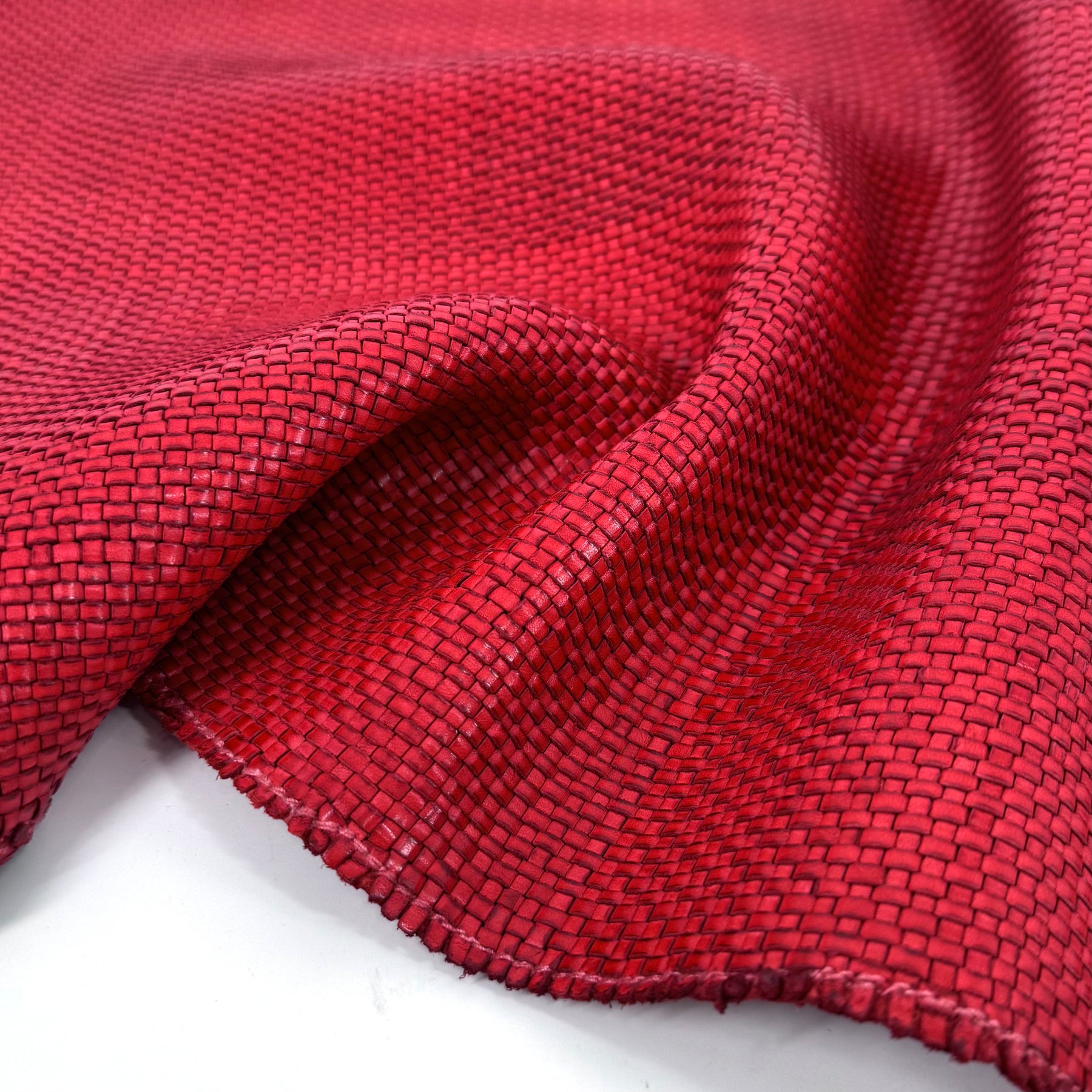 Red Basket Weave Woven Panel (20" by 23") only 4 Available | SALE