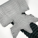 Matte Silver Caiman Crocodile | SALE