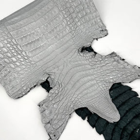 Matte Silver Caiman Crocodile | SALE
