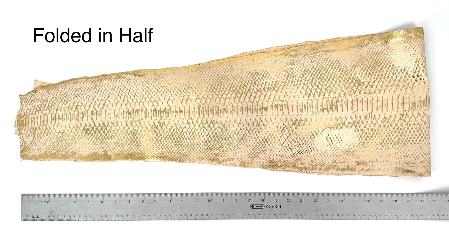 Deadstock Metallic Foil Beige Toast Python (Short Tail) Only 12 skins available | SALE