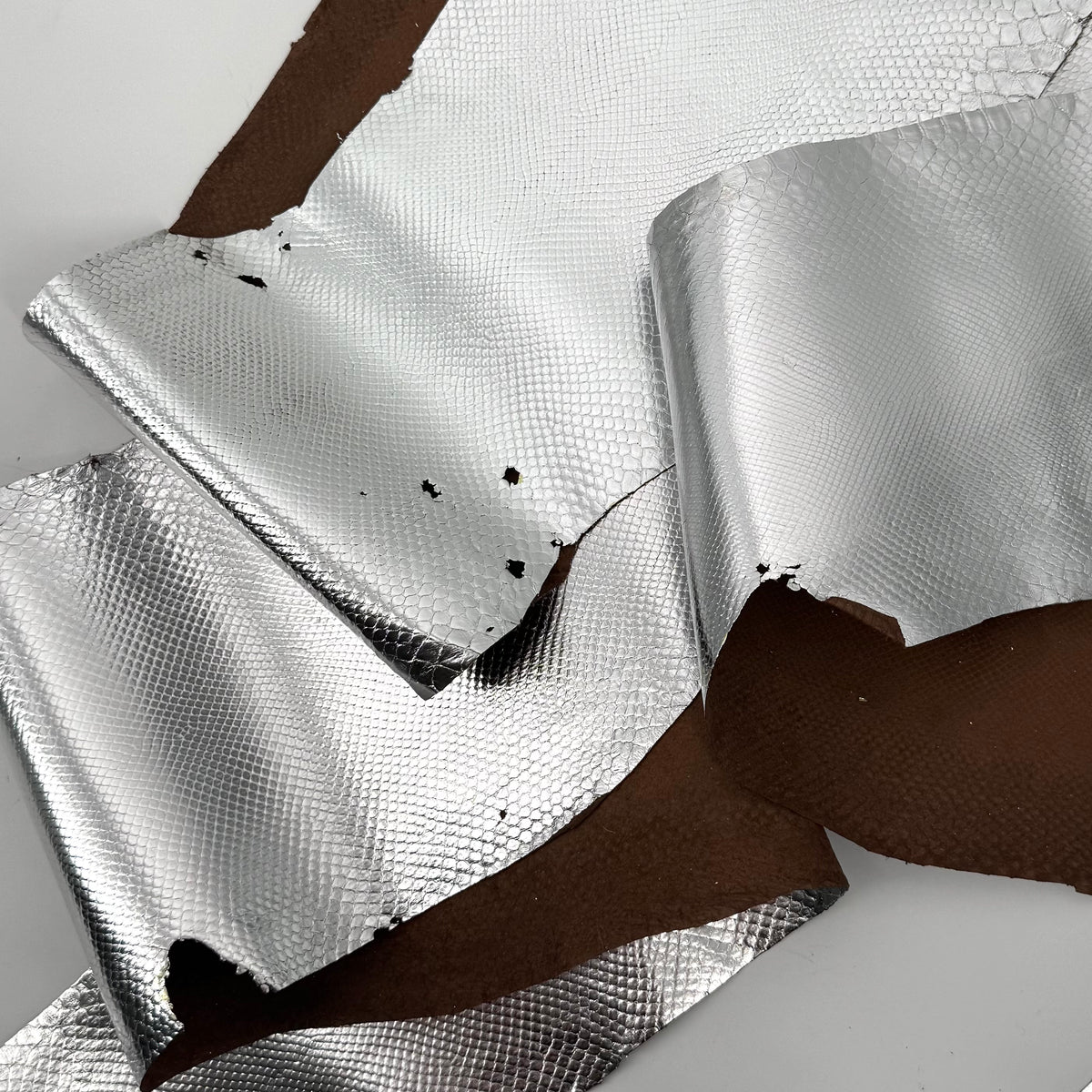 Deadstock Silver Foil Boa Skins - Grade 2 - Only 12 skins available | SALE