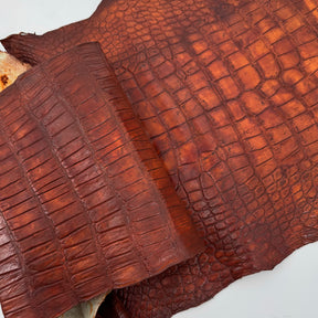 Wild American Alligator Hand Painted (Burnt Orange) | 38 cm