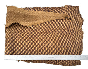 Caramel Inverted Pirarucu Fish Leather