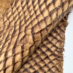 Caramel Inverted Pirarucu Fish Leather
