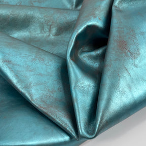 Midas Teal/Rust Distressed Metallic Cow