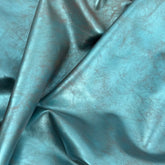 Midas Teal/Rust Distressed Metallic Cow