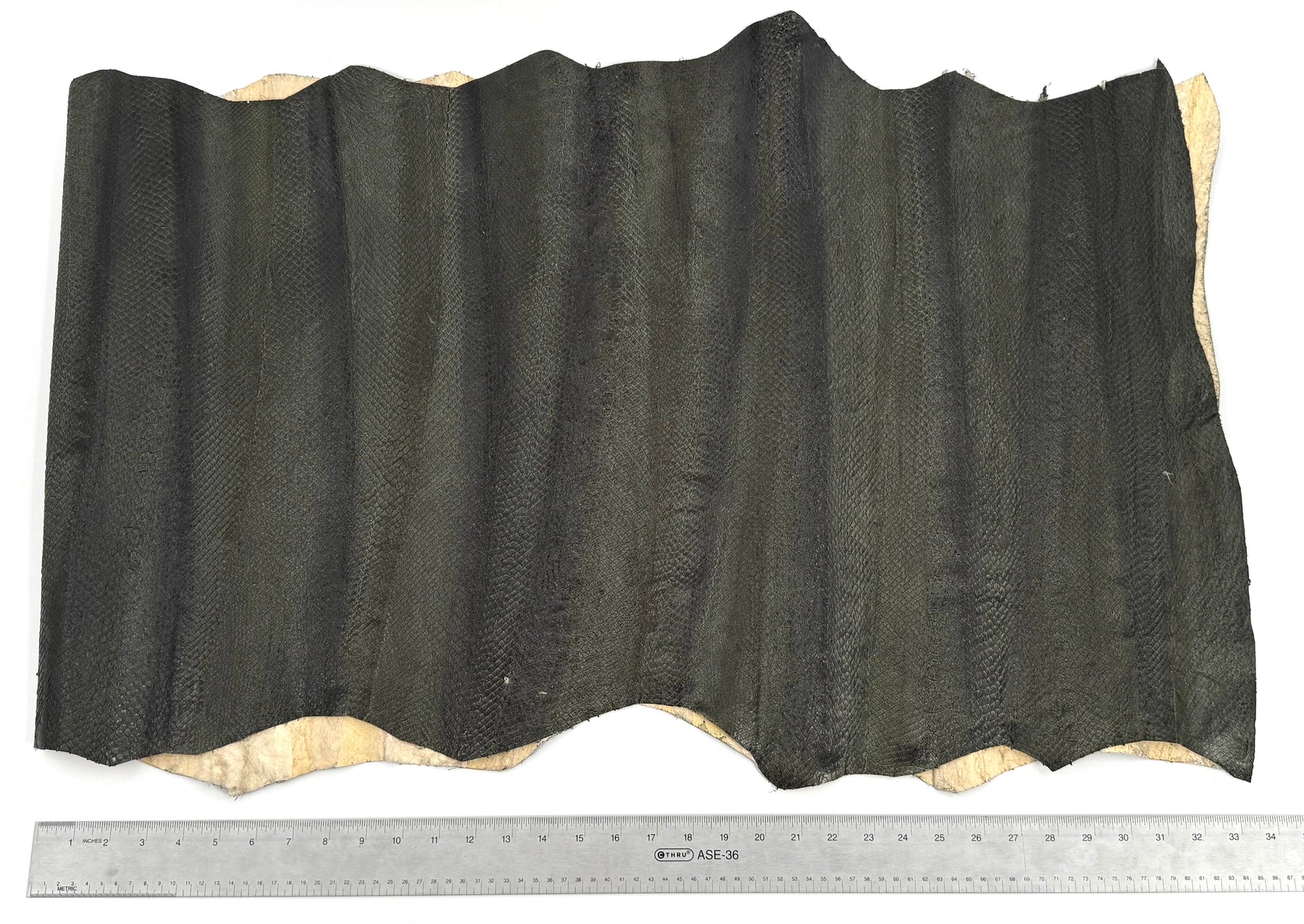 Forest Green Salmon Plate Leather