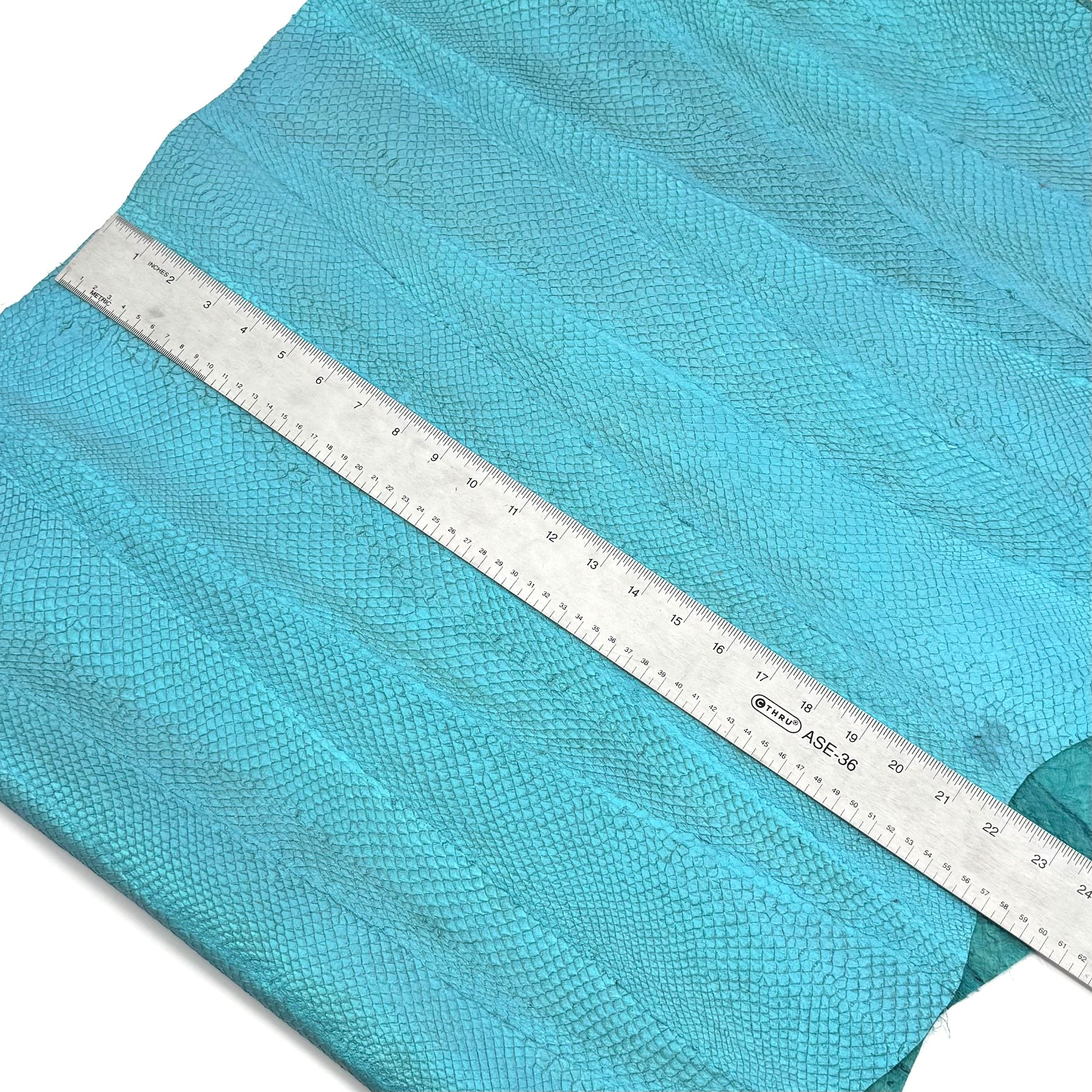 Teal Salmon Plate Leather