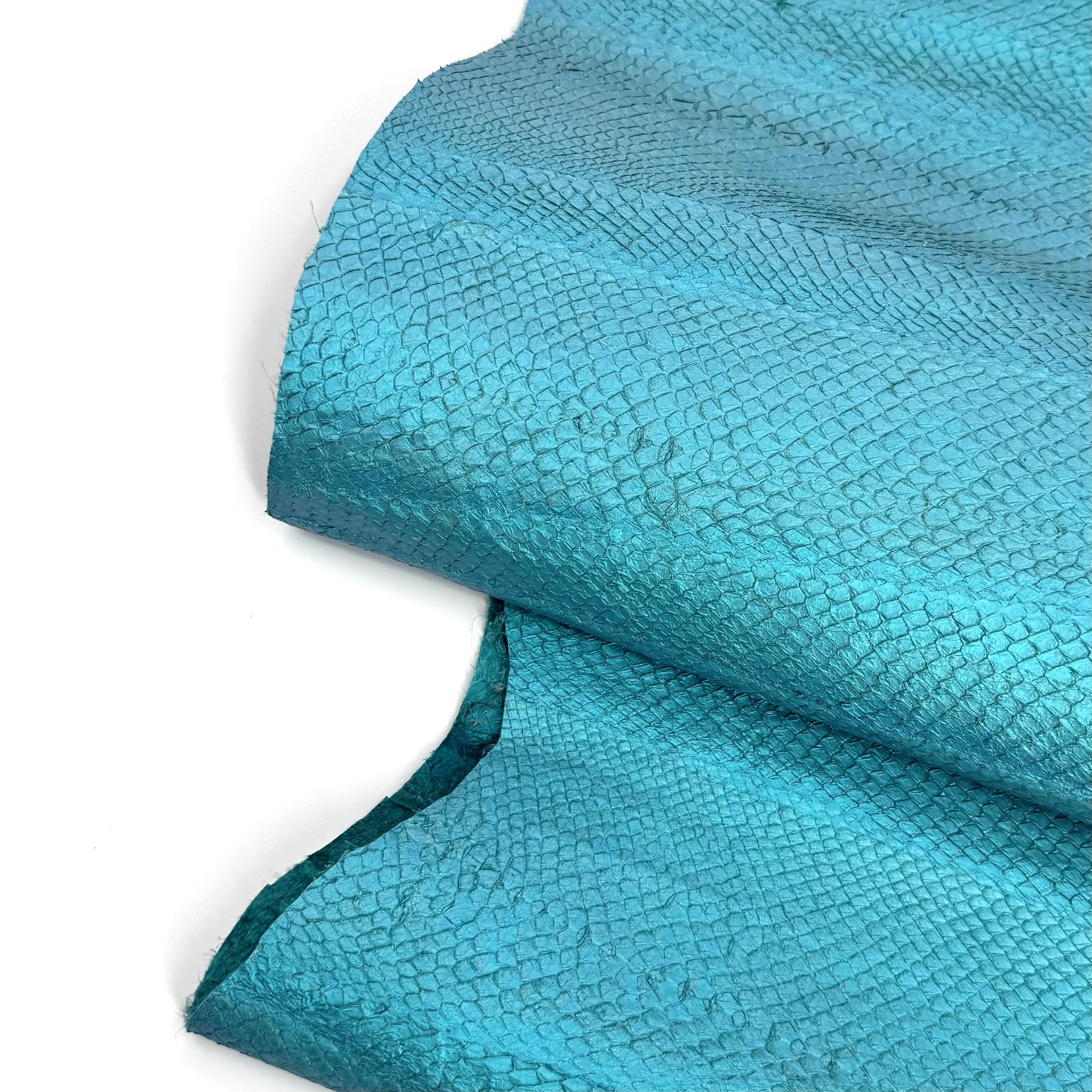 Teal Salmon Plate Leather