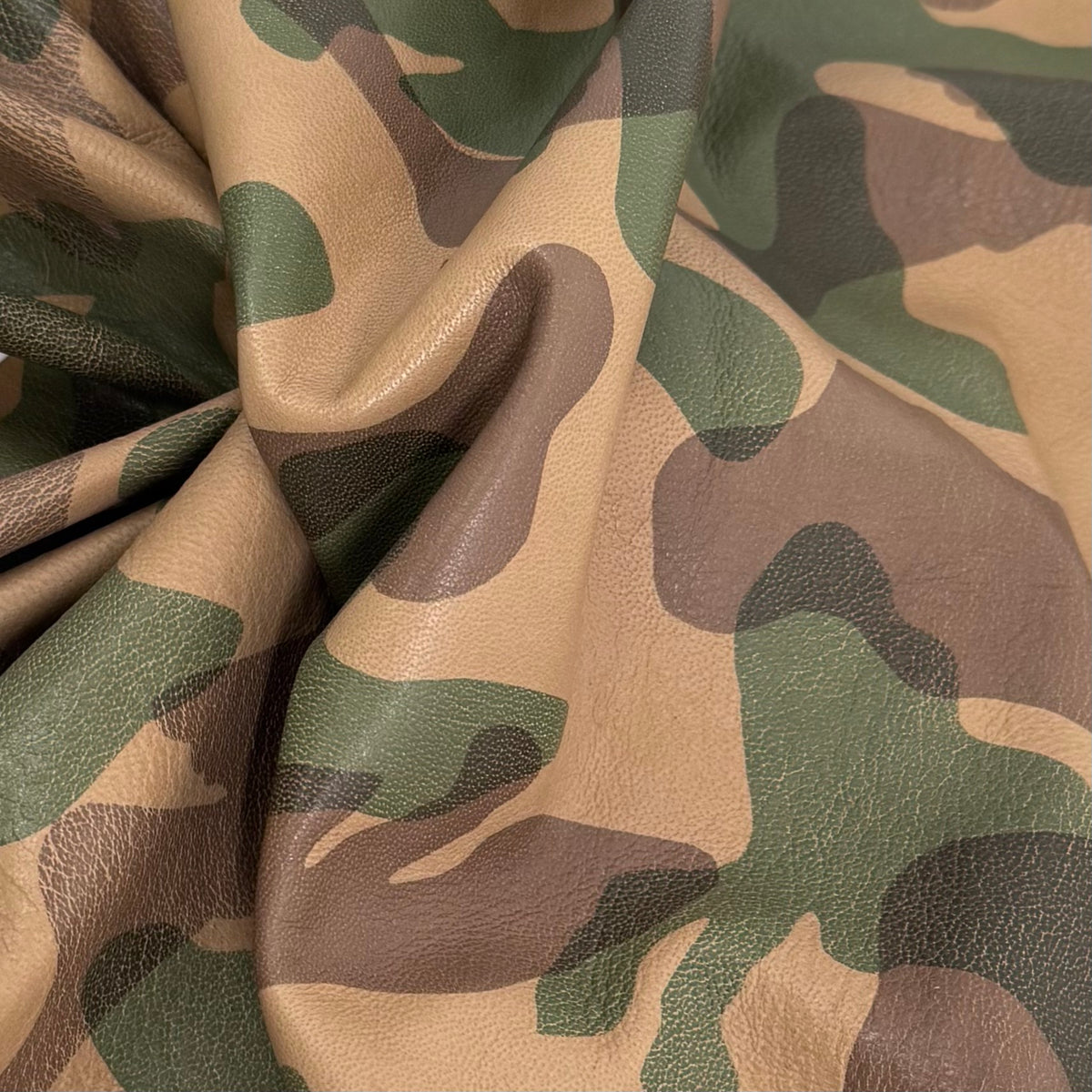 Camo Lamb Leather Vintage/Distressed Vegetable Tanned