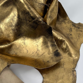 Midas Distressed Metallic Cow